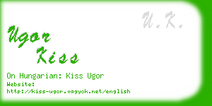 ugor kiss business card